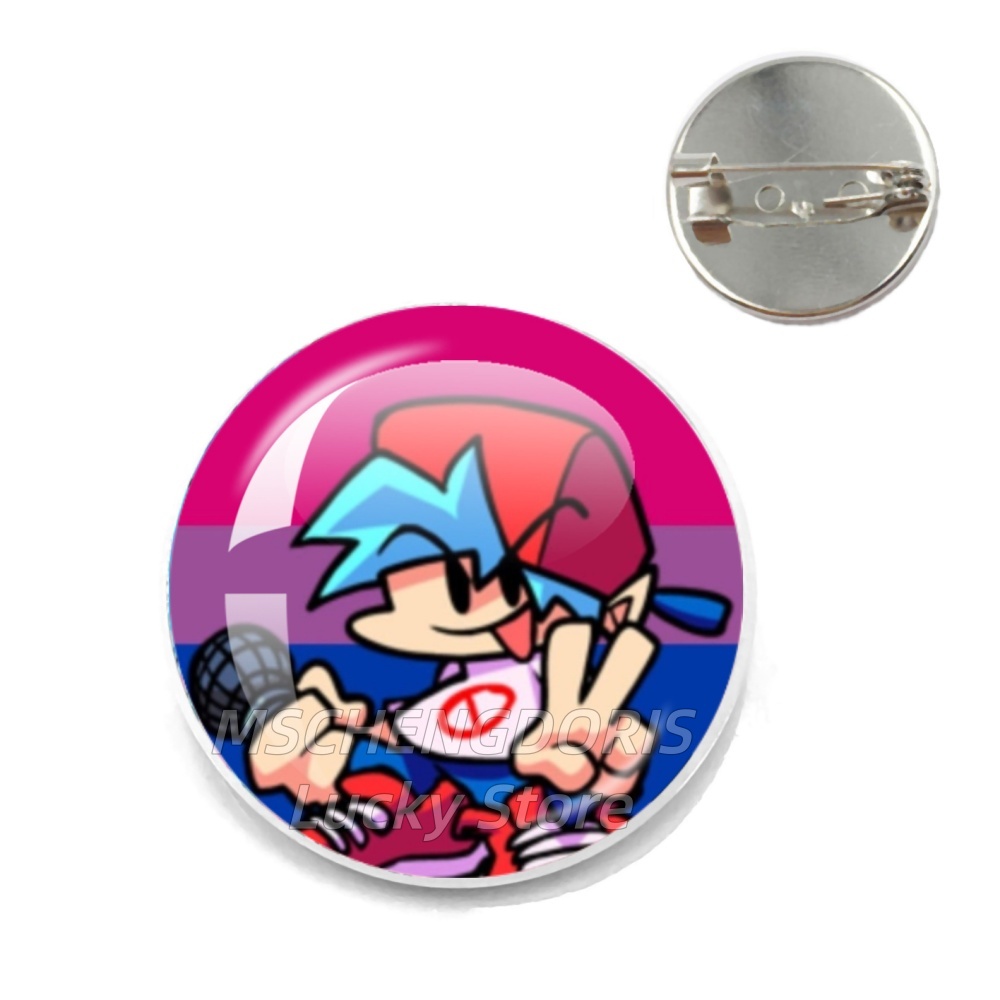 Gaming Accessories Gift For Boyfriend - フライデーナイトファンキンピンボーイフレンドラウンドバッジブローチバックパックアクセサリーラペルピンジュエリーギフトゲーム愛好家向けMS010