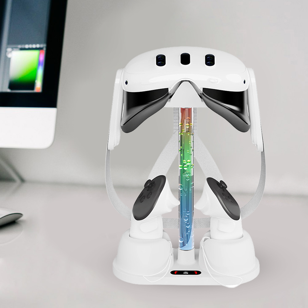 Headset Stand Rgb - ホルダーベースコントローラー充電器 RGB ライト VR メガネ収納スタンド 滑り止め