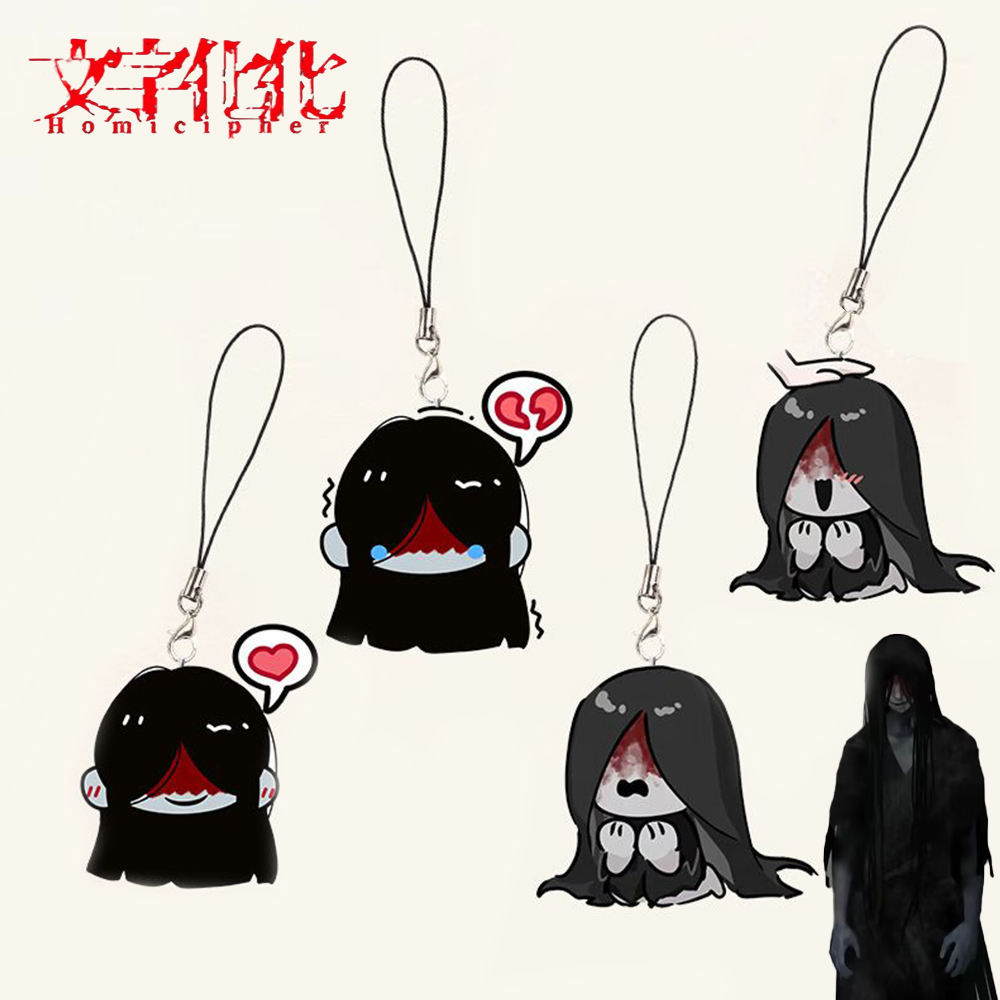 Gaming Accessories For Phone - ゲーム Homicipher Mr.Crawling コスプレキーホルダーアクリルキーリングロープ電話チェーンハロウィンバッグペンダントユニセックスアクセサリー小道具