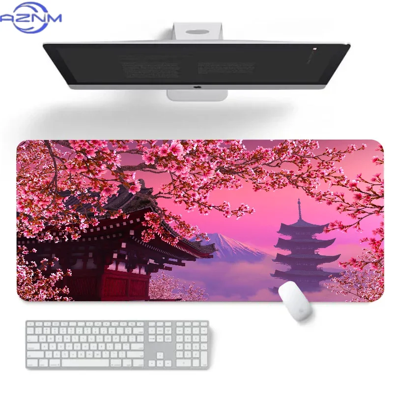 Gaming Accessories Pc Setup - 桜柄XXLマウスパッド ゲーミングアクセサリー - 大型ゲーマーデスクマット PCセットアップ キーボードキャビネット