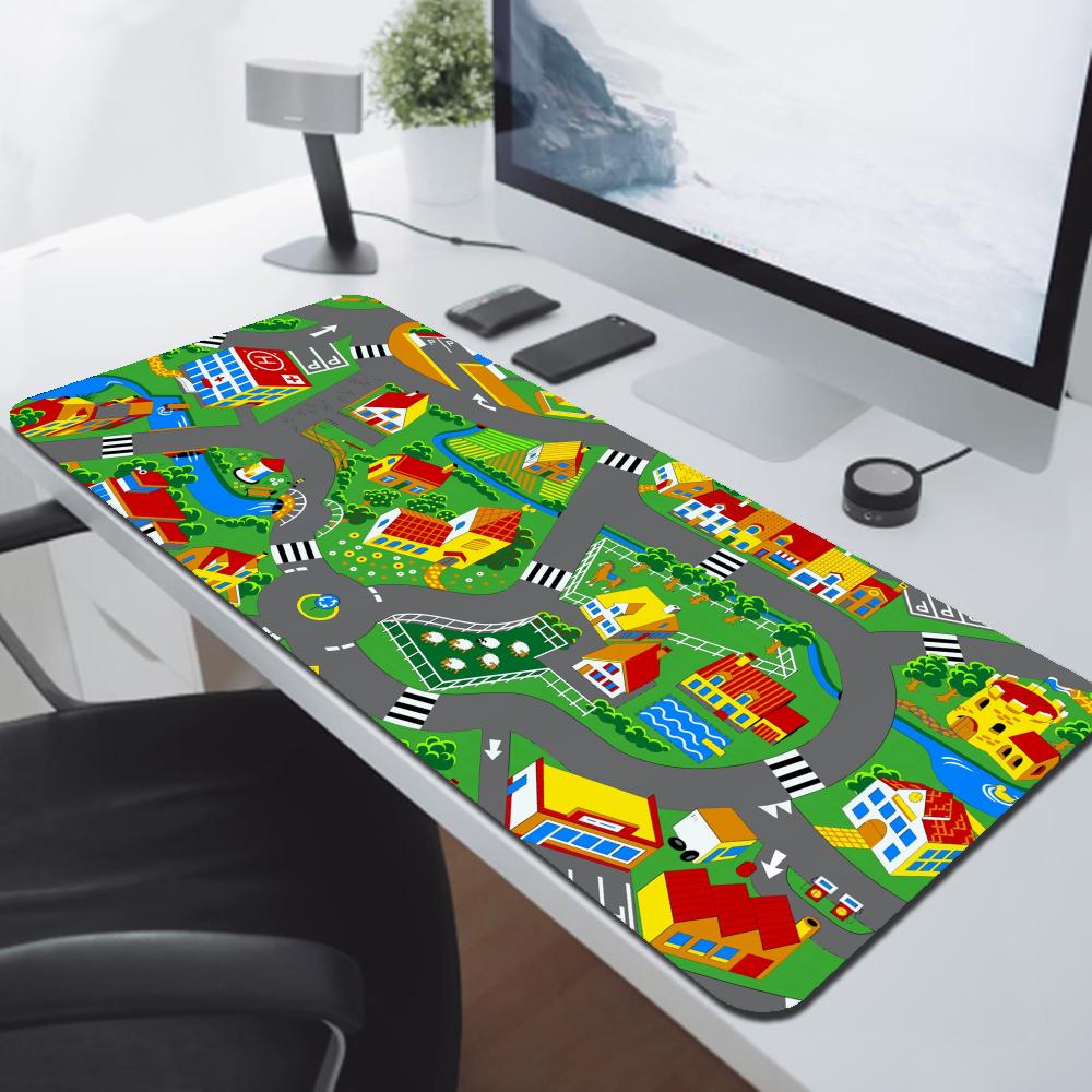 PCゲームセットアップアクセサリーシティロード漫画マウスパッ - Gaming Accessories Pc Setup のレビューと価格