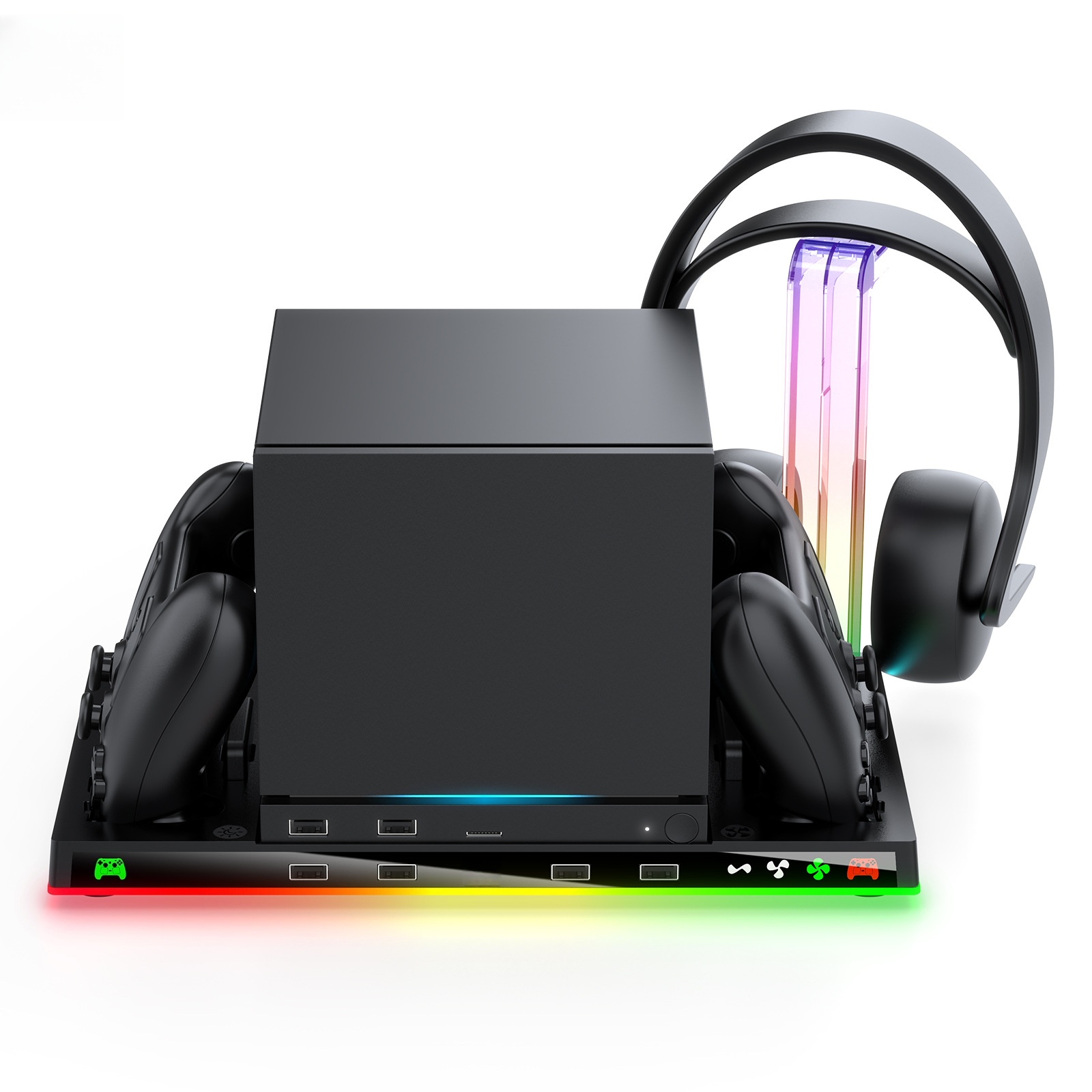 Steamコントローラースタンド用充電ドックとRGB照明効果 - Headset Stand Rgb のレビューと価格