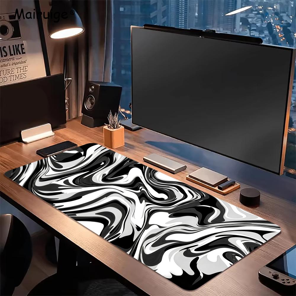 抽象的な流体デザインの滑り止めゴム製デスクマット、コンピュー - Gaming Accessories Pc Setup のレビューと価格