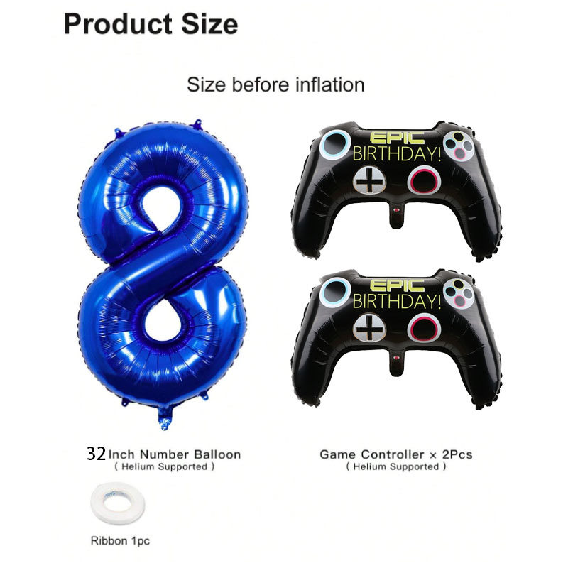 3 個ビデオゲームパーティー用品セット男の子の誕生日パーティ - Gaming Accessories Boys のレビューと価格