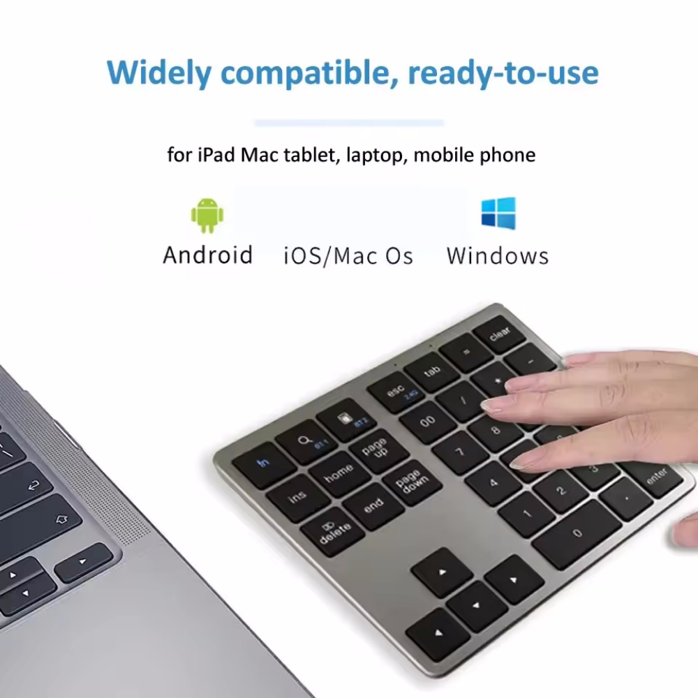 2.4Ghz ワイヤレス + Bluetooth テンキーパ - Keyboard Numpad Separate のレビューと価格