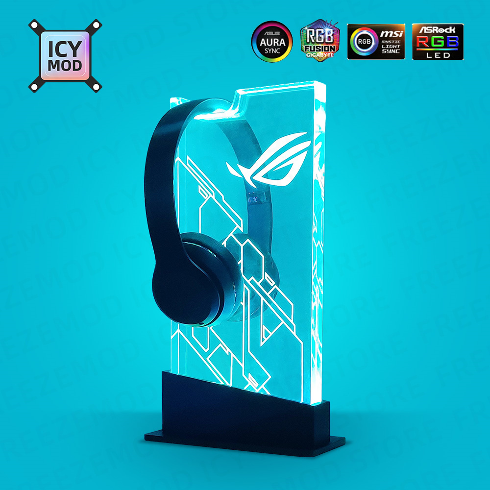 透明ゲーマーヘッドセットホルダー,PC mod,rgb/3ピ - Headset Stand Rgb のレビューと価格