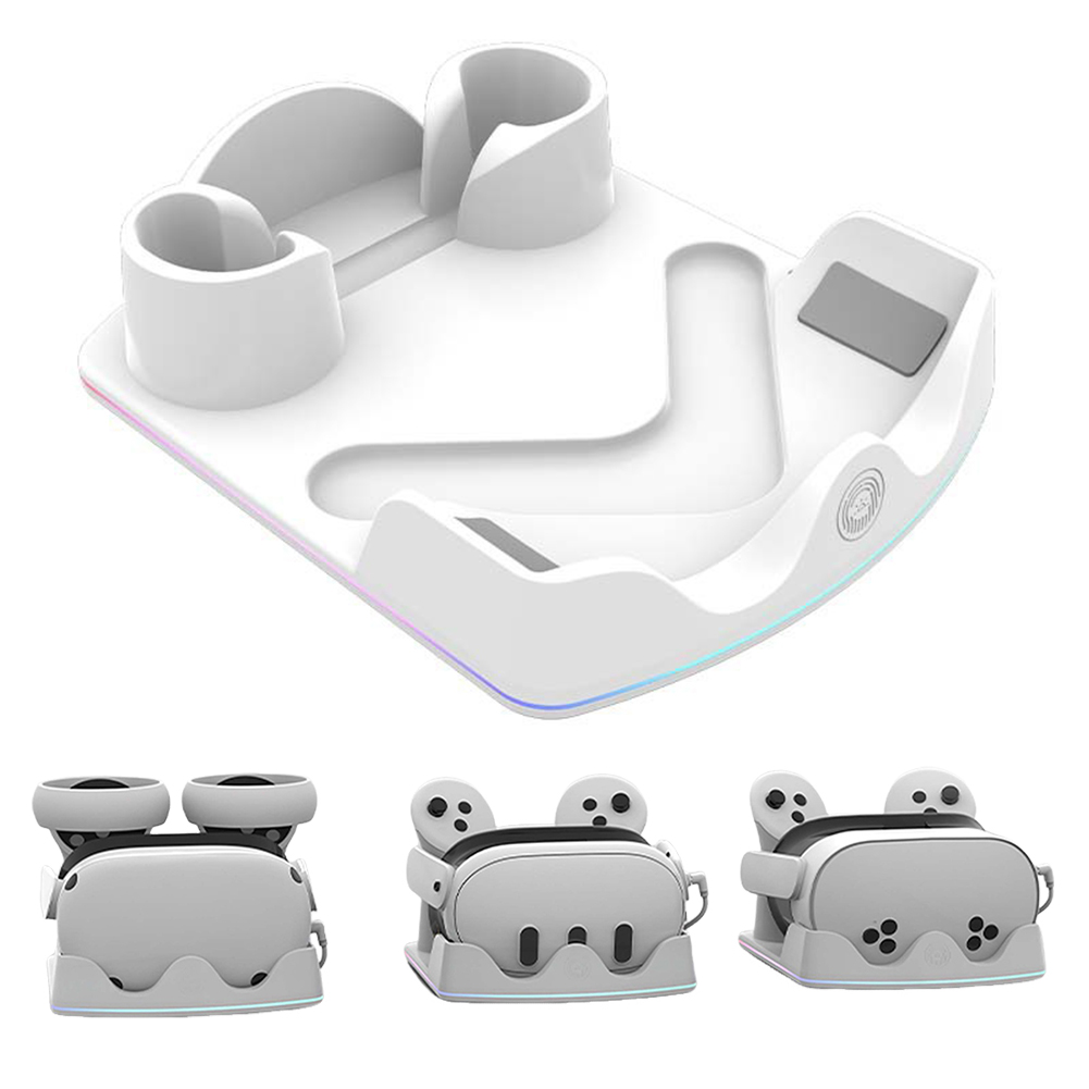 メタクエスト3S VR充電ステーション用充電ドック、RGBラ - Headset Stand Rgb のレビューと価格