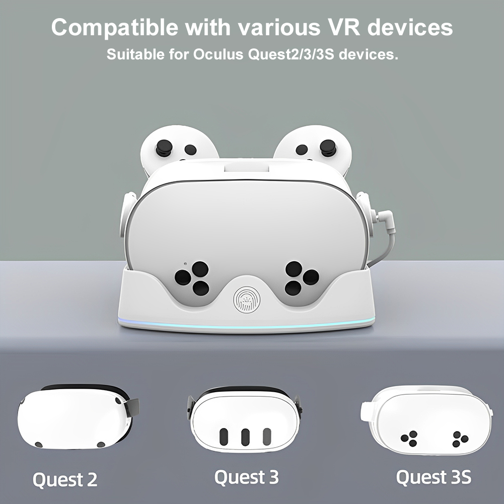 メタクエスト3S VR充電ステーション用充電ドック、RGBラ - Headset Stand Rgb のレビューと価格