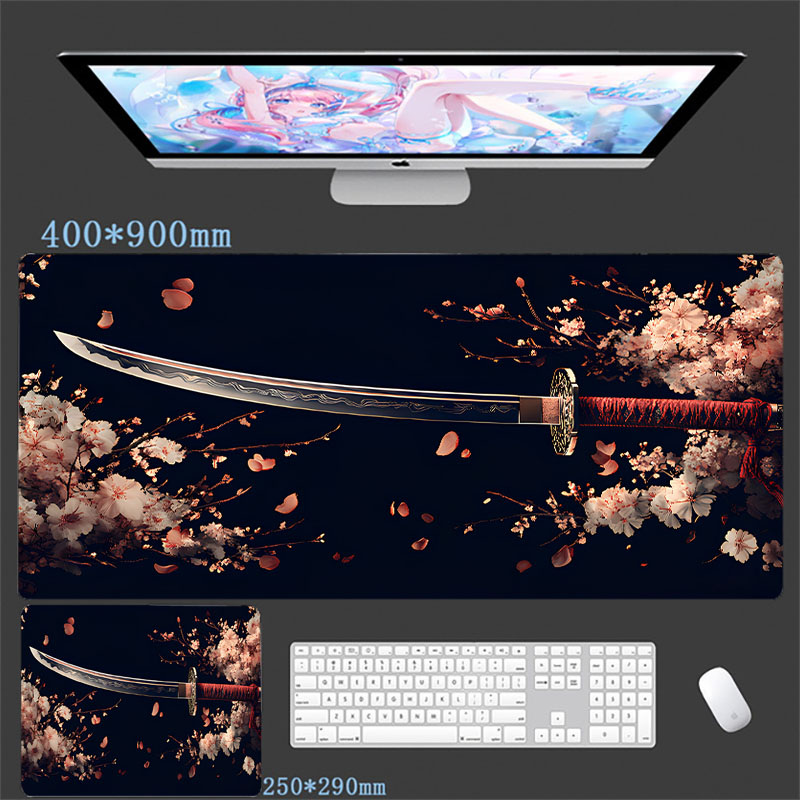 サムライウォリアーナイフマウスパッドゲーマーコンピュータアク - Gaming Accessories Companies のレビューと価格