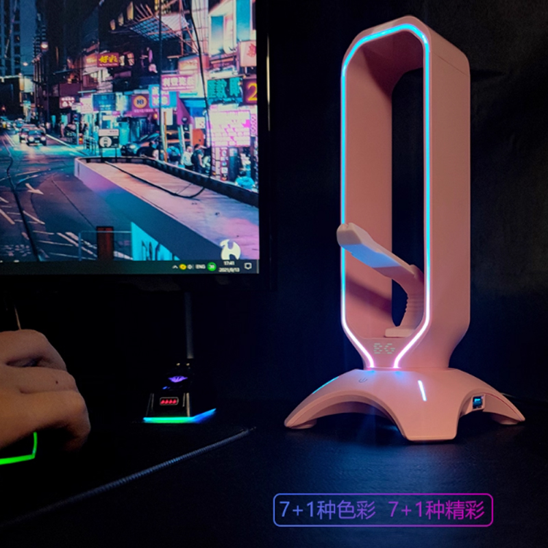 RGB ゲーミングヘッドフォンスタンド、マウスバンジーコード - Headset Stand Rgb のレビューと価格