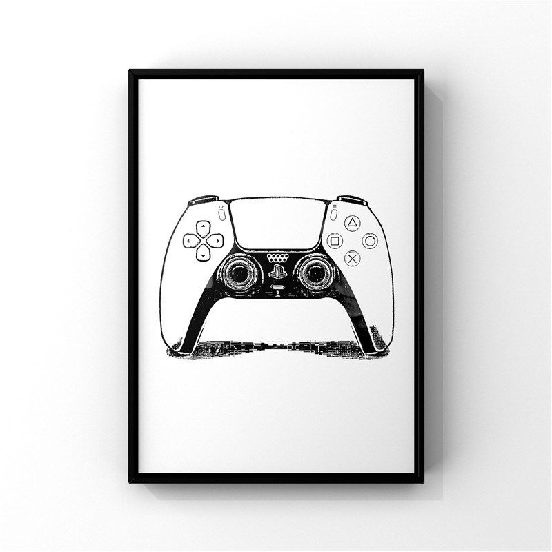 北欧黒と白のゲーミングゲーム引用句キャンバスポスター装飾ゾー - Gaming Accessories Boys のレビューと価格