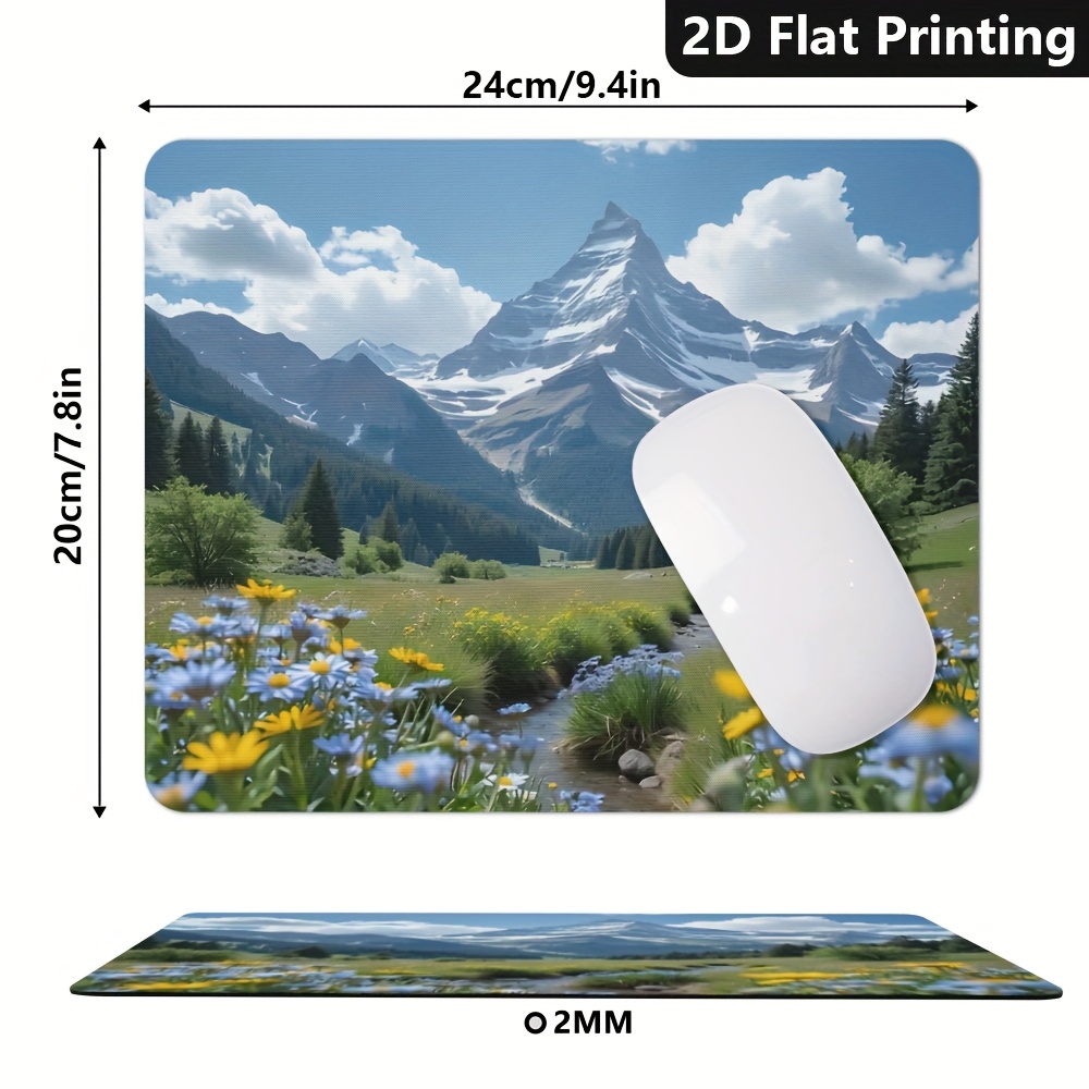 ゲーミングオフィスノンスリップマウスパッド風光明媚な山の花の - Gaming Accessories Pc Setup のレビューと価格