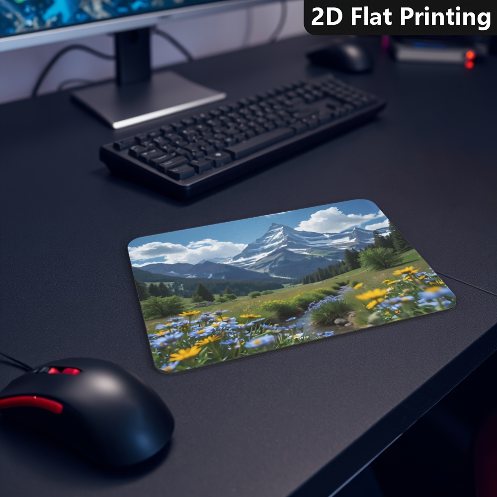 ゲーミングオフィスノンスリップマウスパッド風光明媚な山の花の - Gaming Accessories Pc Setup のレビューと価格