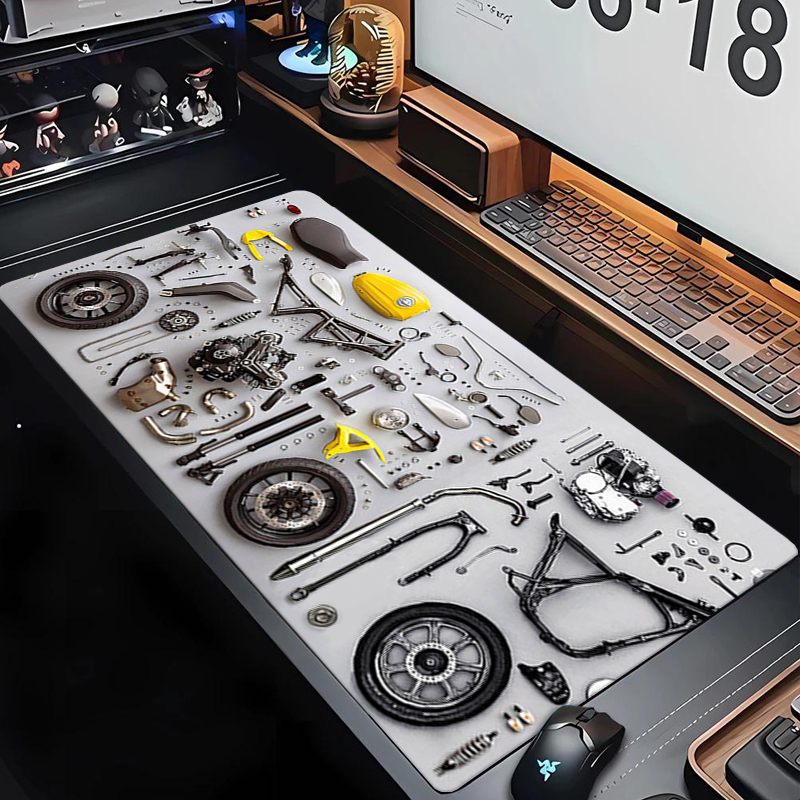 分解図 ゴム製マウスパッド マウスパッド XXL ゲームアク - Gaming Office Accessories のレビューと価格