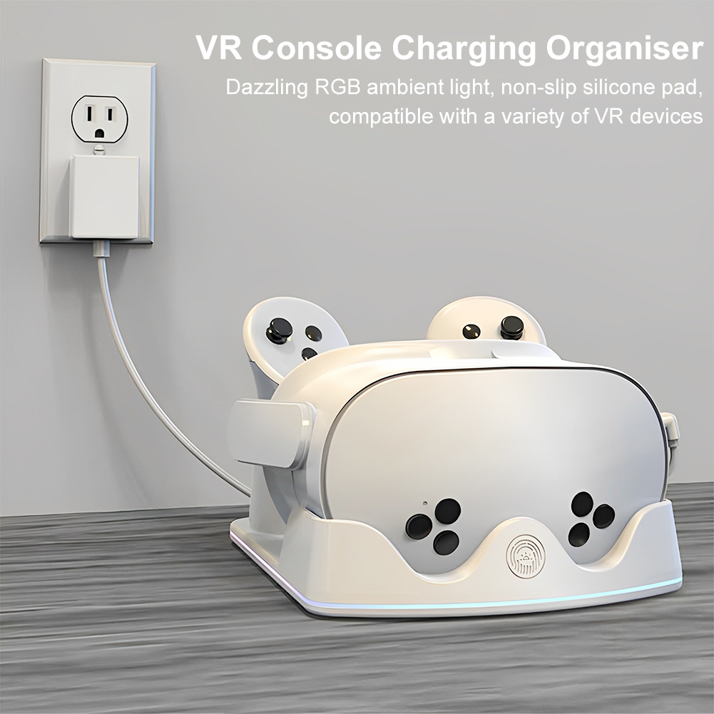 メタクエスト3S VR充電ステーション用充電ドック、RGBラ - Headset Stand Rgb のレビューと価格