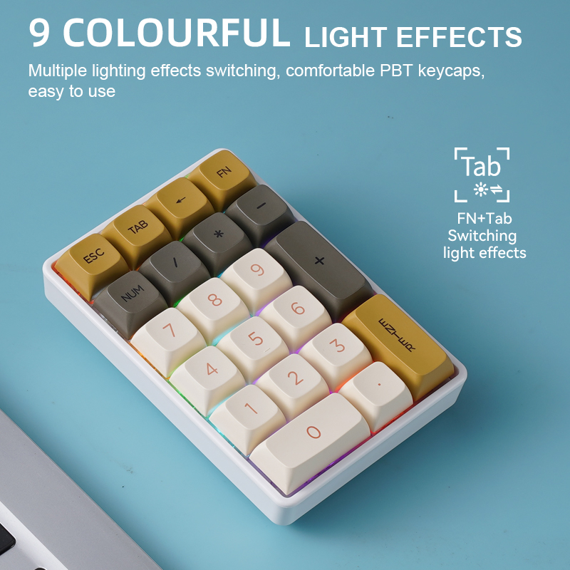 K21 トリモードメカニカルテンキー FREEWOLF ホッ - Keyboard Numpad Separate のレビューと価格
